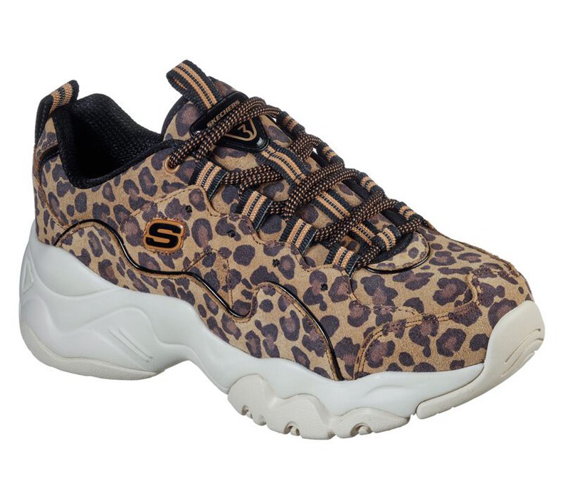 Skechers Dam Leopard Snörskor - D'lites 3.0 - Leopard Spirit - Sverige (FZMYH-5098)